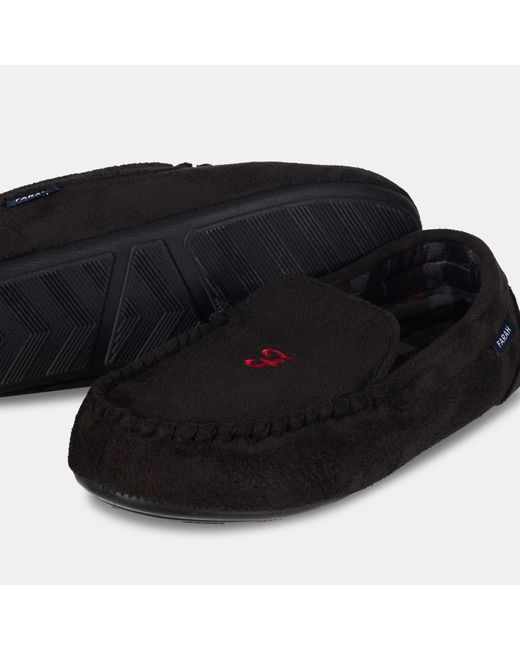 Farah Black Nicken Slippers for men
