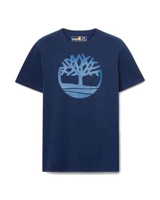 Timberland Blue Kennebec River Tree Logo Short Slee for men