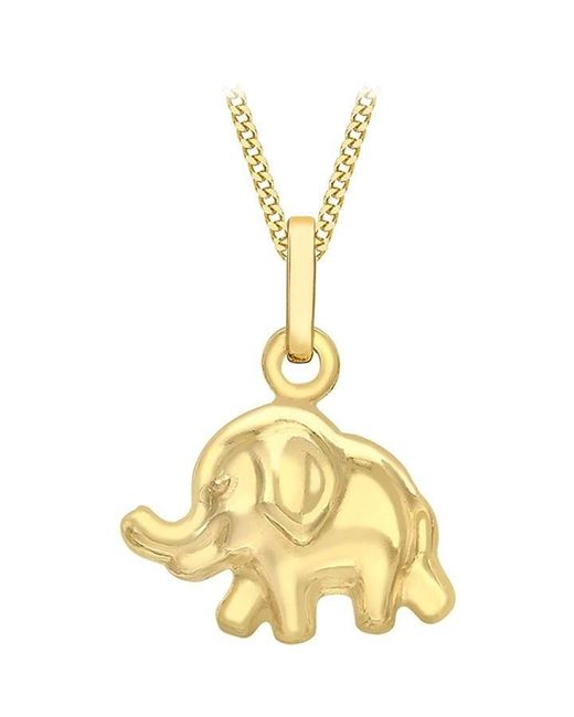 Be You Metallic 9ct Mini Elephant Necklace