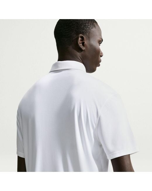 Nike White Short Sleeve Performance Polo Shirt for men