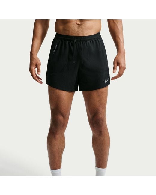 Nike Black Stride 5In Running Shorts for men