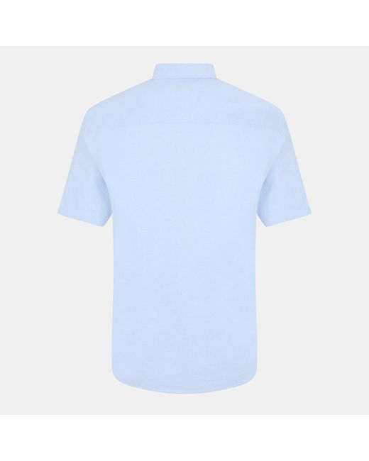 Jack Wills Blue Short Sleeve Oxford Shirt for men