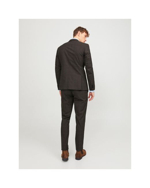 Jack & Jones Gray Checkered Blazer for men