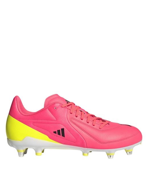 Adidas Pink Adizero Rs15 Elite Adults Soft Ground Rugby Boots for men