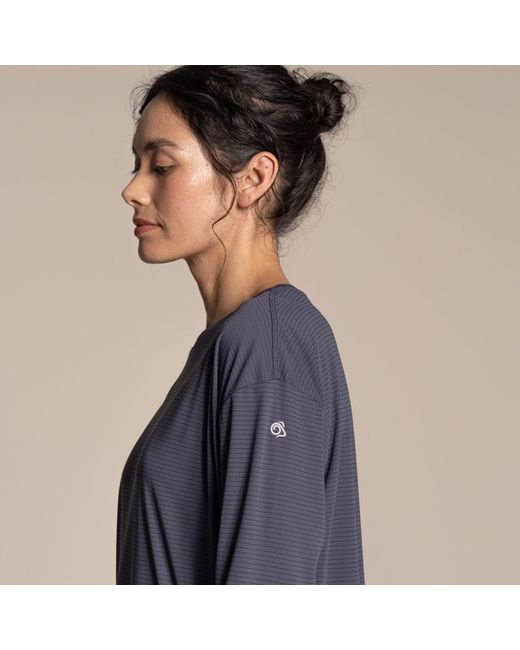 Craghoppers Blue Nosilife Solar Shield+ Long-Sleeved Top