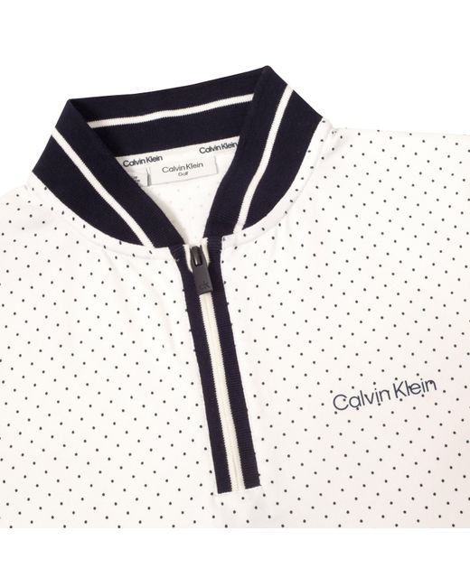 Calvin Klein White Short Sleeve Performance Polo Shirt