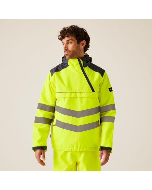 Regatta Yellow Hi-Vis Waterproof Insulated Reflective Overhead Bo for men