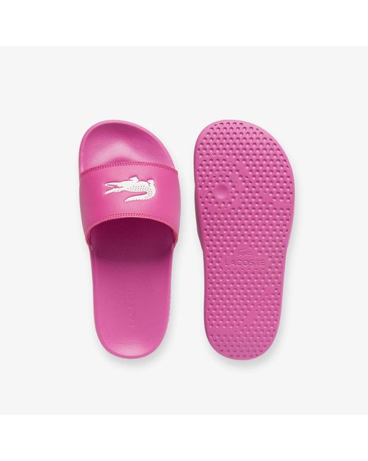 Lacoste Pink Serve Sliders