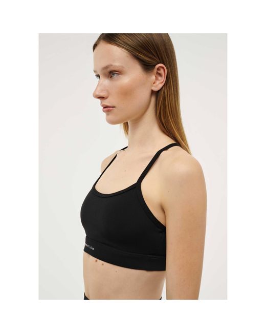 P.E Nation Black Signature Moisture Wicking Medium Impact Sports Bra