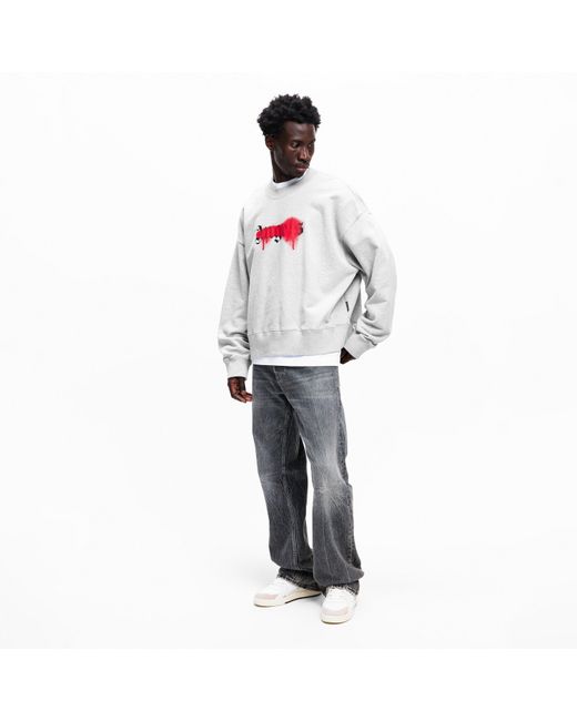 Palm Angels Gray Sketchy T-Shirt for men