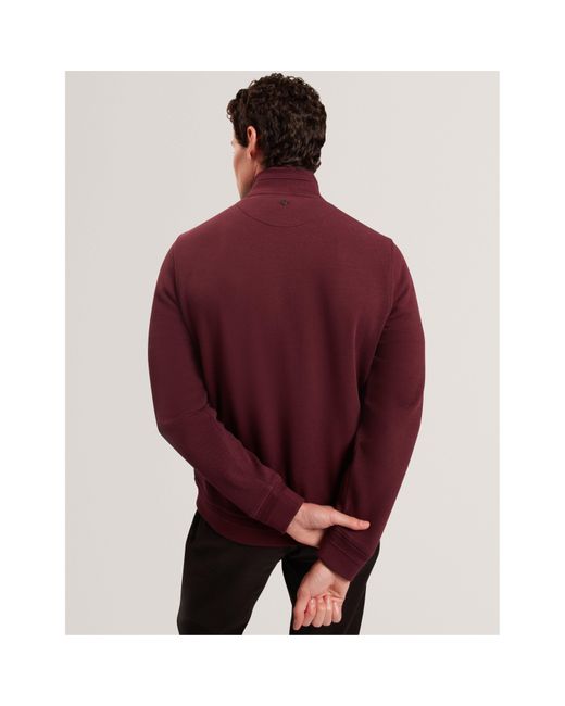 Ted Baker Red Long Sleeve Quilted Hybrid Jacket for men
