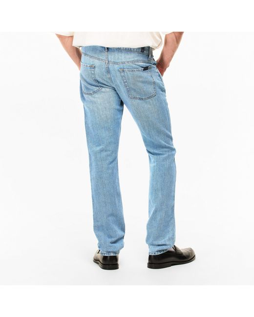 7 For All Mankind Blue Straight Leg Jeans for men