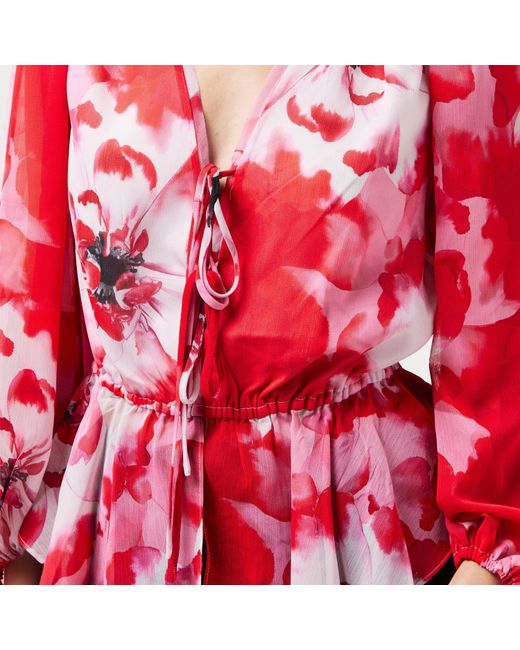 Ted Baker Red Aleria Floral Top