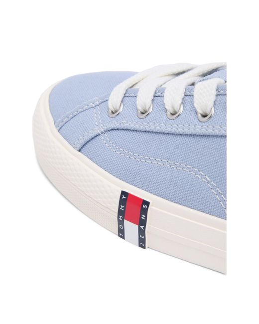 Tommy Hilfiger Blue Canvas Trainers