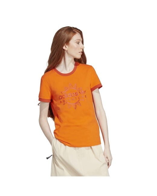 Adidas Originals Orange Regular Fit T-Shirt