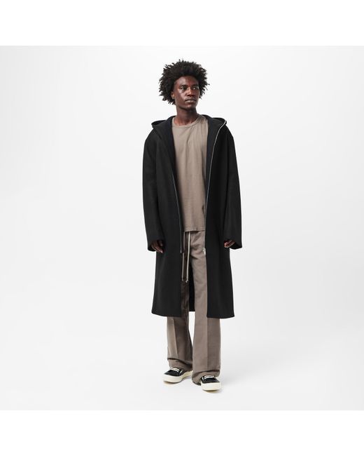 Rick Owens Black Mac Overcoat for men