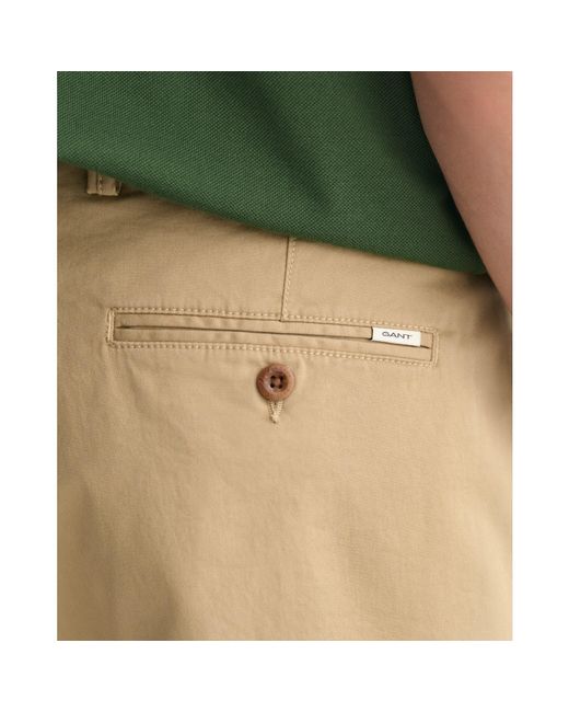 Gant Green Slim Fit Twill Shorts for men