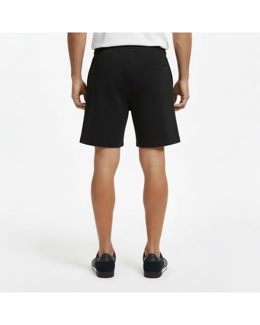 HUGO Black Cotton-Terry Shorts With Tortoiseshell Logo for men