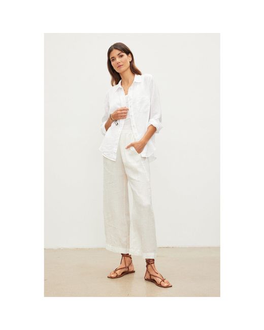 Velvet By Graham & Spencer White Tailored Trousers