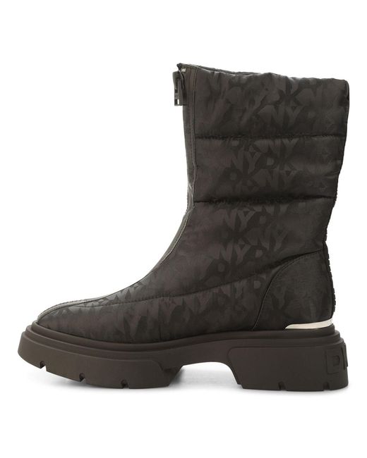 DKNY Black Fiza Zip Up Winter Boots