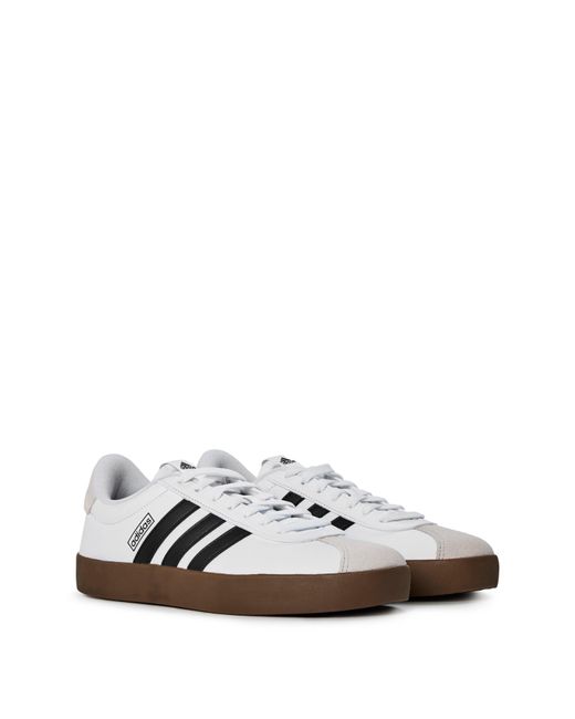Adidas White Vl Court 3.0 Shoes for men