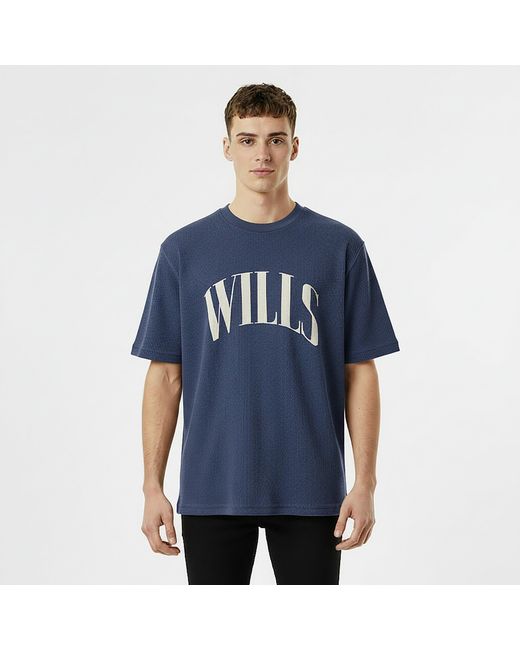 Jack Wills Blue Jw Waffle Graphic Regular Fit T-Shirt for men
