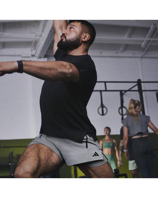 Adidas Gray D4T Pro Series Adistrong Workout Shorts for men