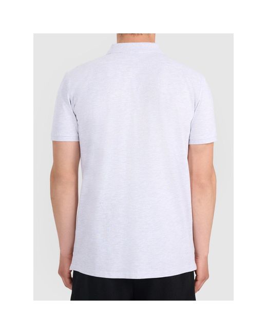 4F White Cotton Short Sleeve Polo Shirt for men