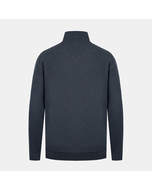 Firetrap Blue 1/4 Zip Fleece for men