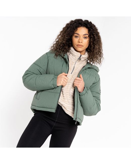 Dare 2b Green Lavishly Water Repellent Long Sleeve Insulated Puffer Jacket