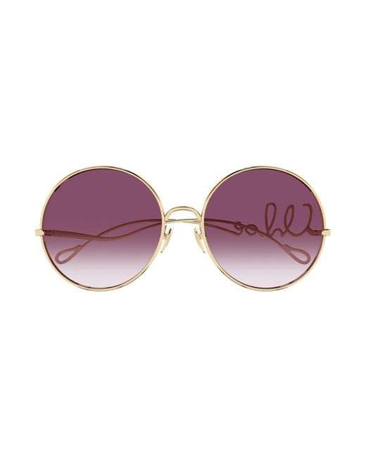 Chloé Purple Ch0329S Icon Round Sunglasses