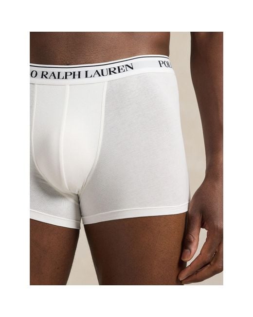 Polo Ralph Lauren White 3-Pack Cotton Trunks for men