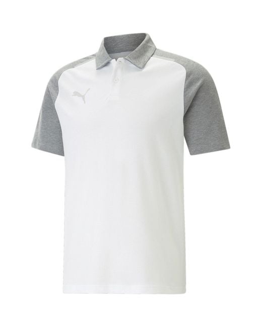 PUMA White Teamcup Casuals Polo Shirt for men