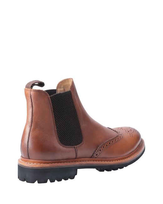 Cotswold Brown Siddington Commando Goodyear Welt Boot for men