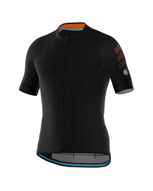 Bicycle Line Black Biella Upf 30+ Short Sleeve Cycling Jersey for men