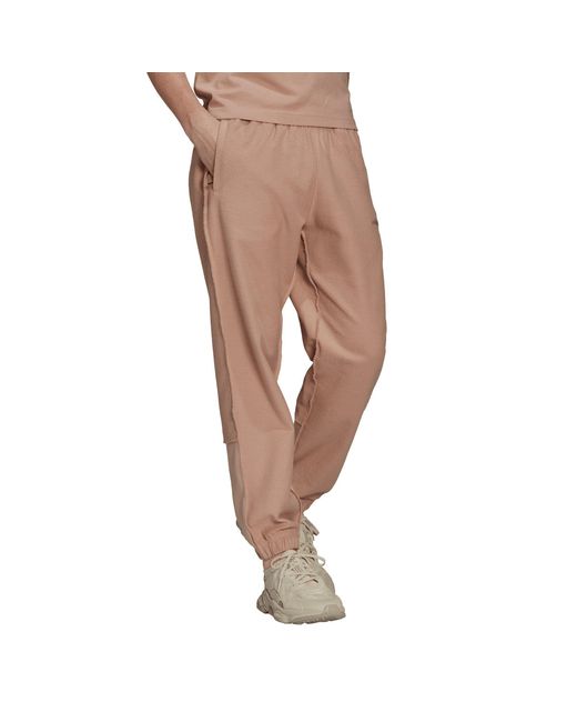Adidas Originals Brown Loopback Closed Hem Jersey Joggers for men