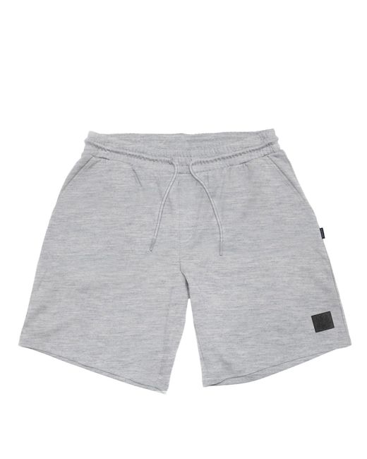 Aquascutum Gray Fleece Jogger Shorts for men