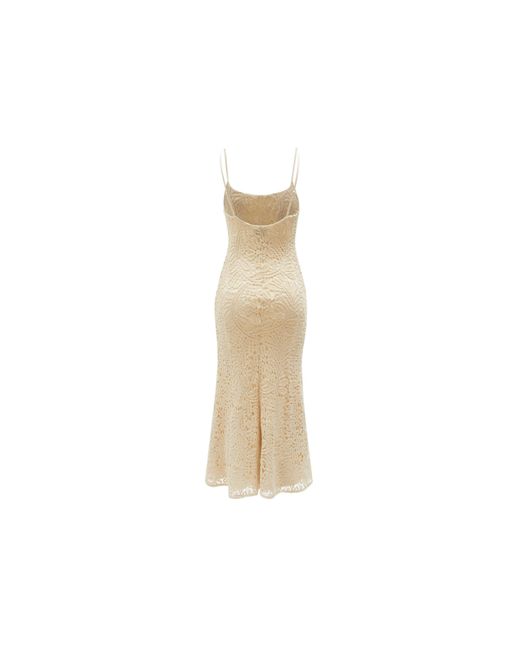 Bardot Natural Adoni Crochet Midi Bodycon Dress