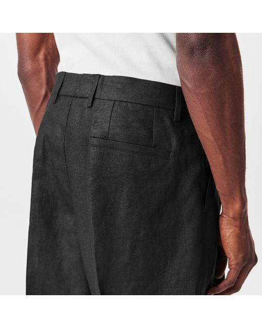 Dolce & Gabbana Black Double Pleat Trousers for men