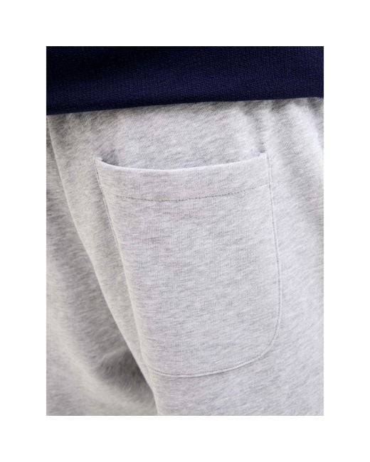 Jack & Jones Gray Fleece Jogger Shorts for men