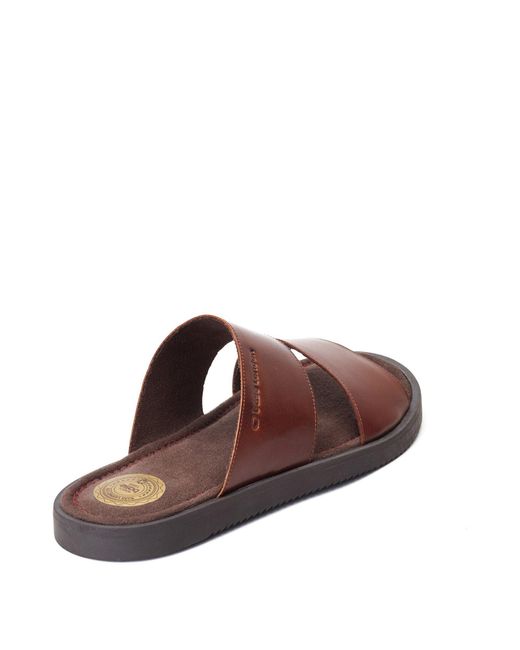 Base London Brown Maven Slider for men