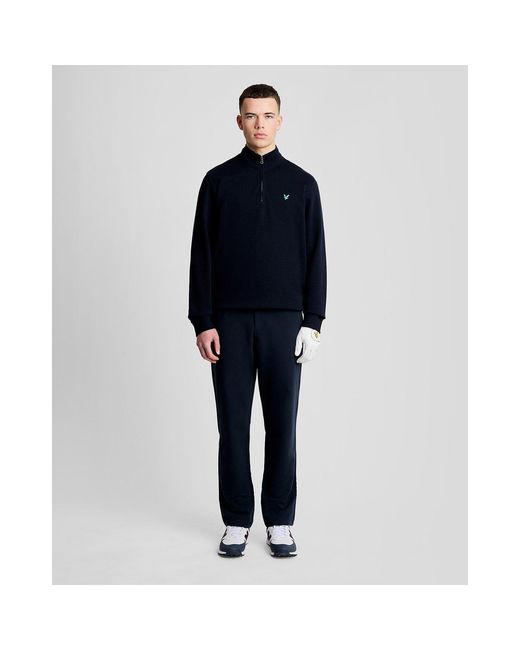 Lyle & Scott Blue Lyle & Scott Golf Eagle Quarter Zip Midlayer for men