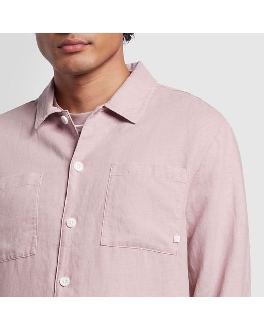 Farah Pink Nelson Slub Shirt for men