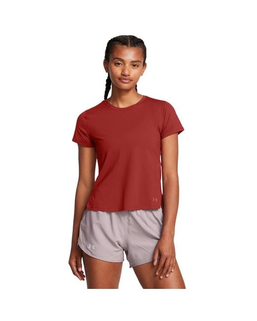 Under Armour Red Launch Elite Long-Sleeve Performance Gym Top