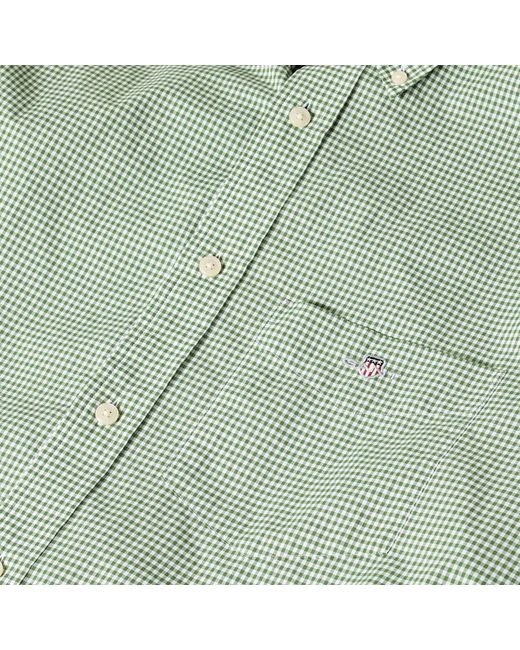 Gant Green Gingham Long Sleeve Patterned Shirt for men