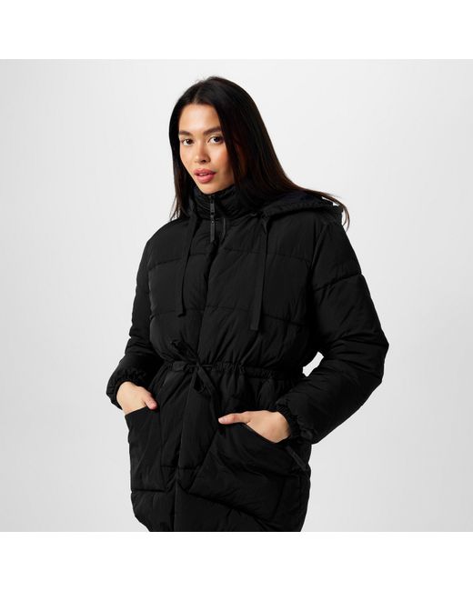 Jack Wills Blue Jw Belted Tie Padded Short Puffer Jacket