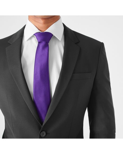 Haines and Bonner Purple Silk Tie for men