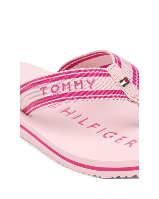 Tommy Hilfiger Pink Flip Flops