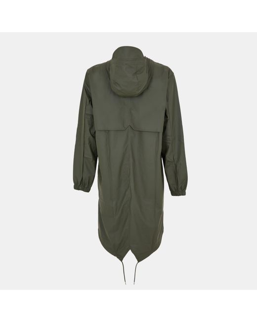 Rains Green Fishtail Waterproof Parka
