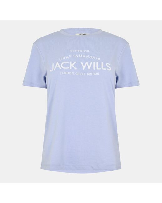 Jack Wills Blue Forstal Boyfriend T-Shirt Ladies